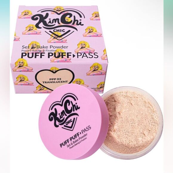Kimchi Chic Beauty Puff Puff Pass Set and Bake Setting Powder for Makeup w/ Poof - Picture 1 of 7